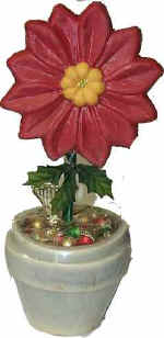 chocolate flower pot with a large chocolate poinsettia