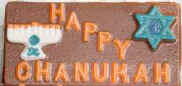 "Happy Chanukah" chocolate greeting card