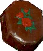 octagon chocolate box with roses - medium