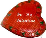 heart with "Be My Valentine"
