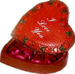 chocolate box with messgae "I Love You"