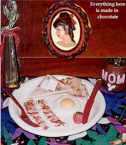 Breakfast in bed for mother's day - all made in chocolate