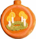 christmas tree ornament with candles