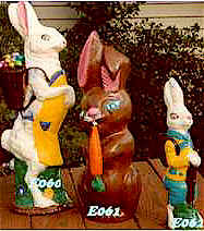 large 3D, solid, chocolate easter bunnies