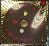 small chocolate record with message: "just for the record I love you"