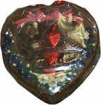 large heart shaped box - filled