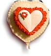 chocolate heart with ruffled sugar heart - lollipop