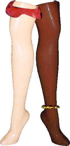 woman leg in cocolate